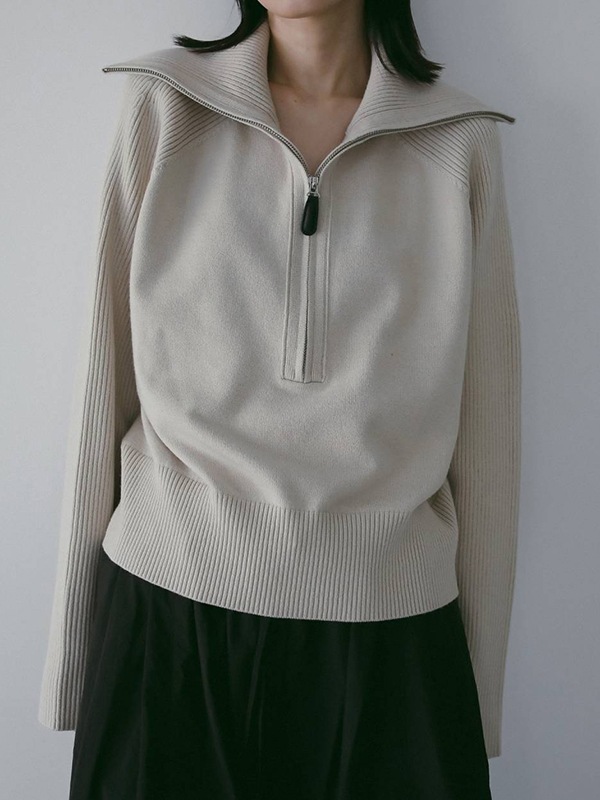 anuke アンヌーク Zip Rib Knit 62610504 /キャンセル返品不可商品