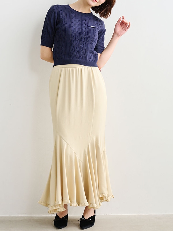 SALE30%OFF】COCODEAL ココディール ヘムフリルマーメイドスカート