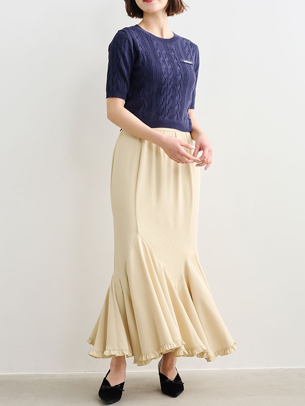 SALE40%OFF】COCODEAL ココディール ヘムフリルマーメイドスカート
