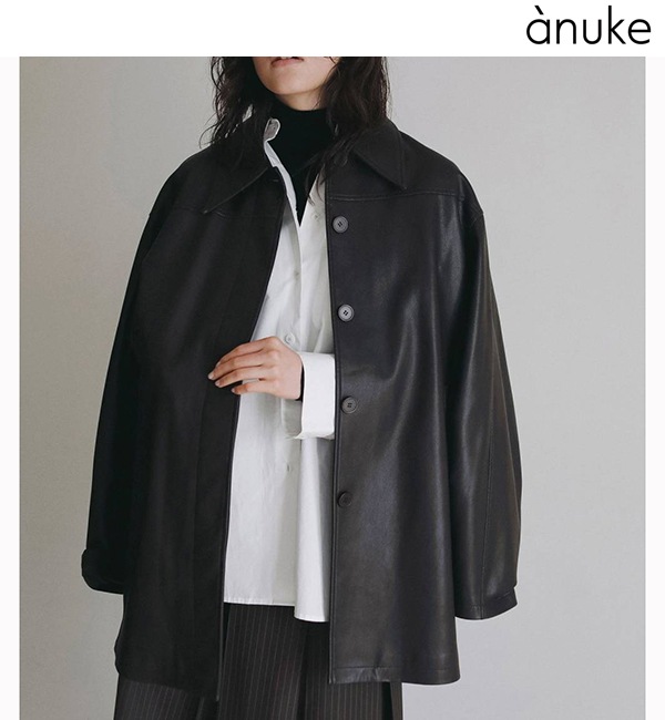 anuke ����̡��� Ecoleather Over Jacket 62620105 /����󥻥������Բľ��ʡ������ˤ�15���ޤ�¨��ȯ��(���˰ʳ�)��