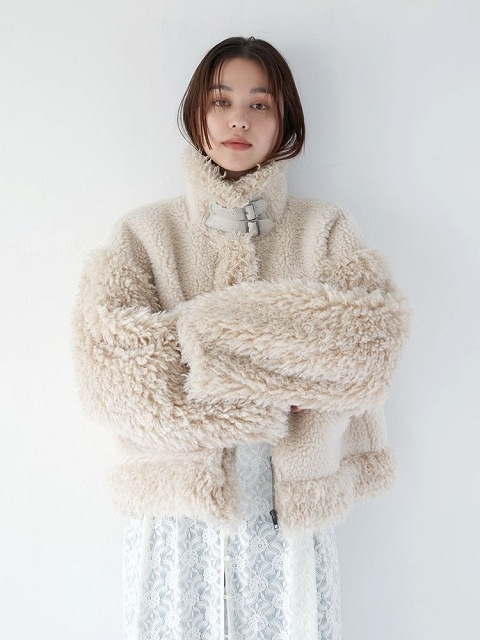 期間限定10%OFF】Ungrid アングリッド ボアコンビムートンブルゾン 