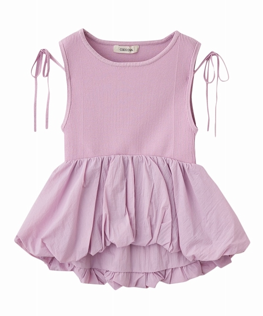 COCO DEAL 布帛ドッキングバルーンノースリニット COCODEAL ココディール 布帛ドッキングバルーンノースリニット