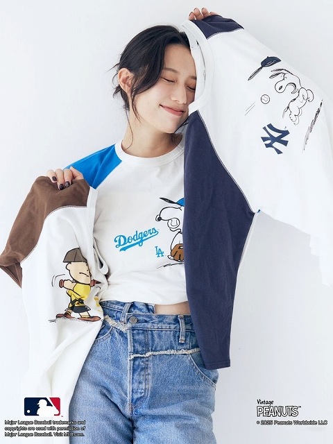 ��SALE50%OFF��Ungrid ���󥰥�å�  ��MLB��PEANUTS�ۥ饰���Tee 112542779701 �ͥ��ݥ�����̵�� /����󥻥������Բľ��ʡ������ˤ�15���ޤ�¨��ȯ��(���˰ʳ�)��