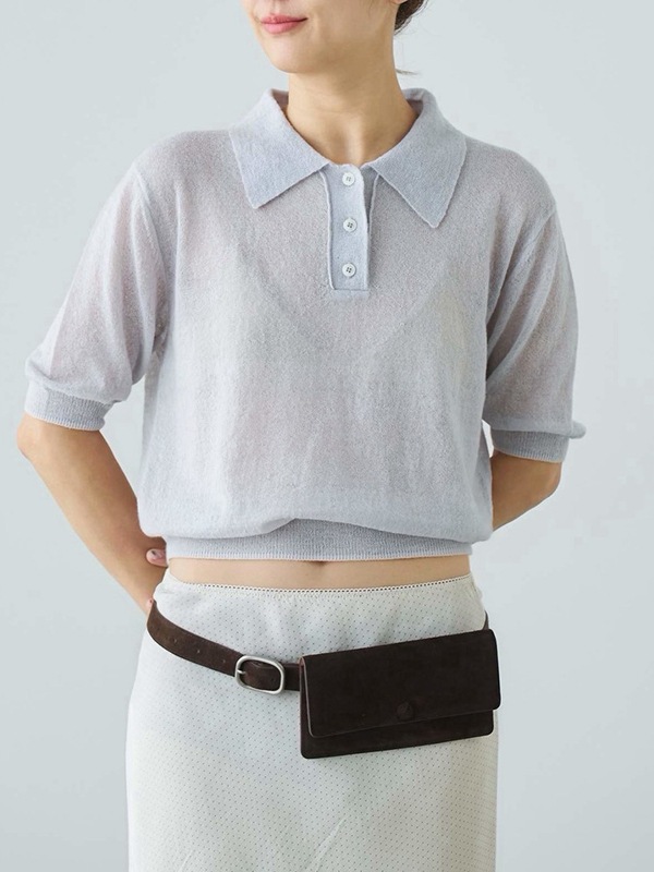�ڴ��ָ���ݥ����5%��10/18(��)23:59�ޤǡۡ�ͽ���ʡ�TODAYFUL �ȥ��ǥ��ե�  Mohair Knit Polo 12710528 4����5�������ͽ�� /����󥻥������Բľ���