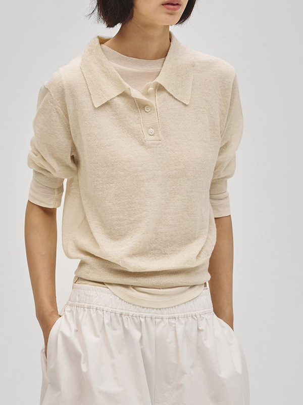 �ڴ��ָ���ݥ����5%��10/18(��)23:59�ޤǡۡ�ͽ���ʡ�TODAYFUL �ȥ��ǥ��ե�  Mohair Knit Polo 12710528 4����5�������ͽ�� /����󥻥������Բľ���
