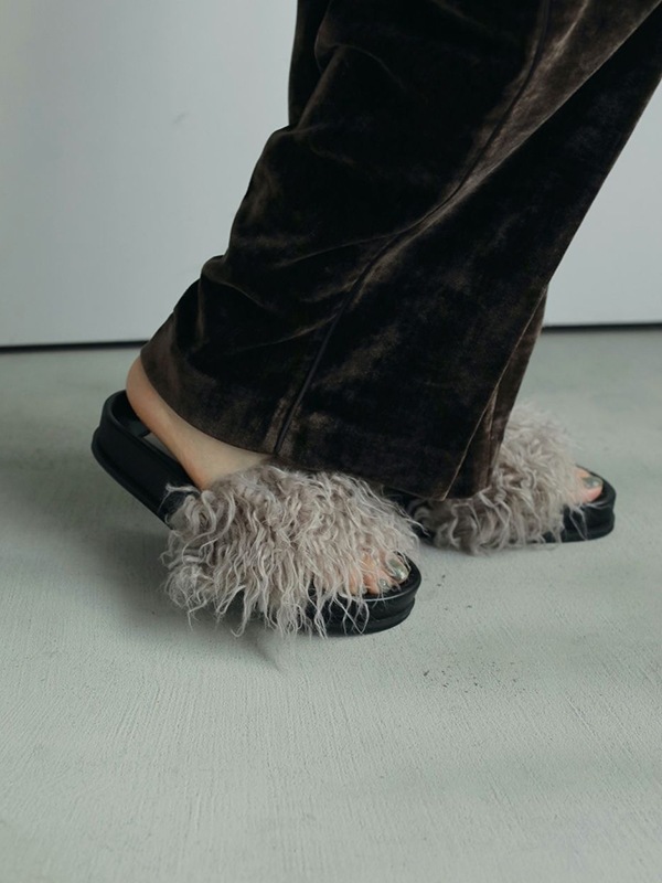 ��SALE60%OFF��anuke ����̡���  Eco Fur Sandals 62521008 /����󥻥������Բľ��ʡ������ˤ�15���ޤ�¨��ȯ��(���˰ʳ�)��