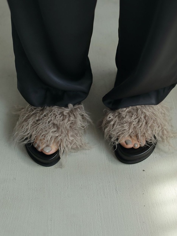 ��SALE60%OFF��anuke ����̡���  Eco Fur Sandals 62521008 /����󥻥������Բľ��ʡ������ˤ�15���ޤ�¨��ȯ��(���˰ʳ�)��