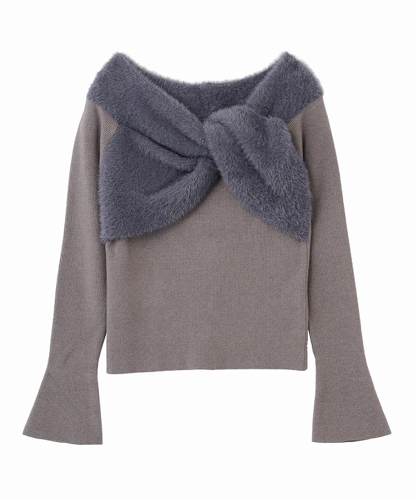 COCODEAL ココディール オフショルダーツイストニット 76131564