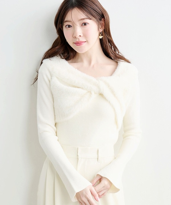 COCODEAL ココディール オフショルダーツイストニット 76131564