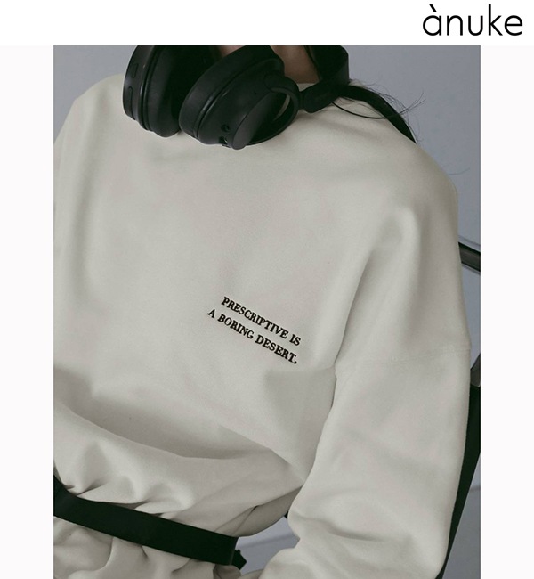 anuke ����̡���  Embroidery Logo Sweat 62610606  /����󥻥������Բľ��� �������ˤ�15���ޤ�¨��ȯ��(���˰ʳ�)��