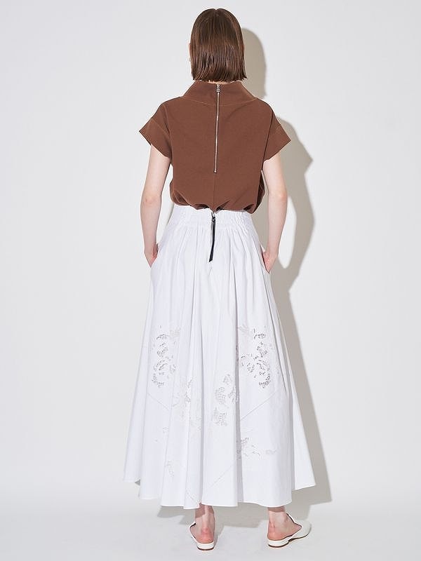 期間限定15%OFF】ELENDEEK エレンディーク EMBROIDERY FLARE SK エン