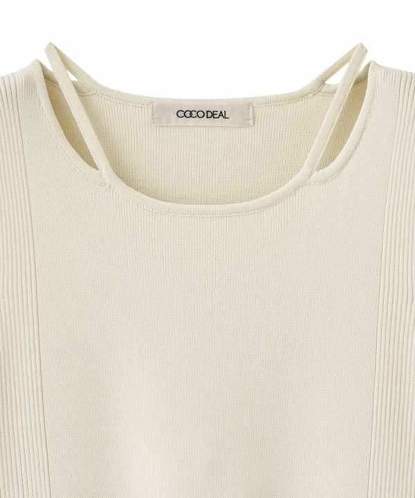 COCODEAL カットディティールティアードニットワンピース SALE40%OFF】COCODEAL ココディール カットディティール