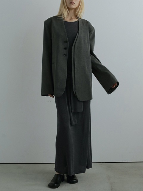 新品　anuke アンヌーク Collarless Over Jacket ànuke online store（アンヌーク） / Collarless Over