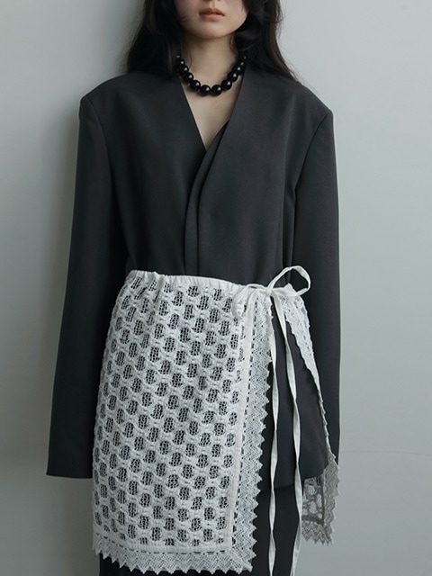 anuke アンヌーク Collarless Over Jacket 62520106 /キャンセル返品