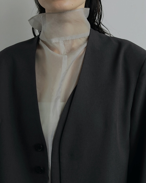 anuke アンヌーク Collarless Over Jacket 62520106 /キャンセル返品