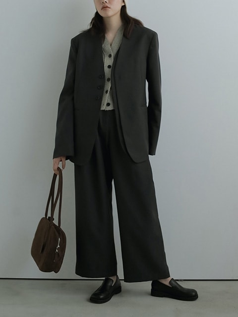 anuke アンヌーク Collarless Over Jacket 62520106 /キャンセル