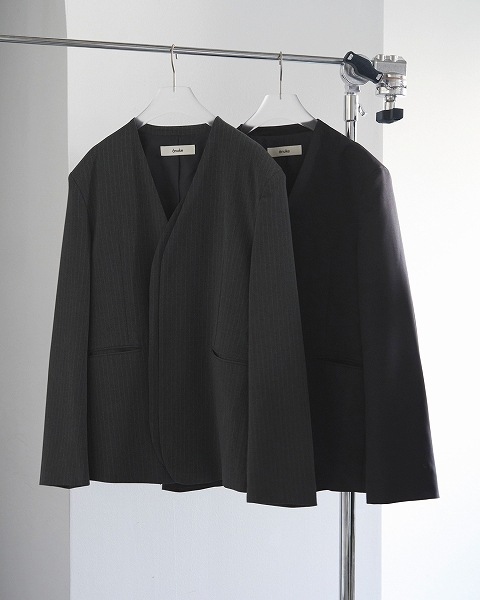 anuke アンヌーク Collarless Over Jacket 62520106 /キャンセル返品