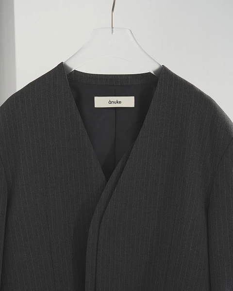 anuke アンヌーク Collarless Over Jacket 62520106 /キャンセル返品