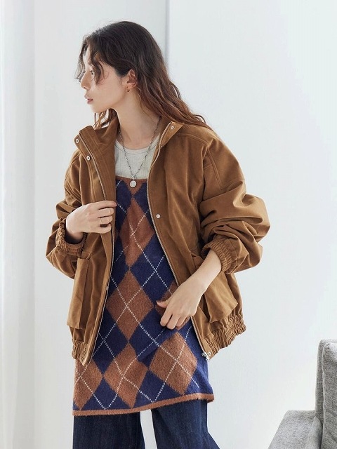 期間限定10%OFF】Ungrid アングリッド フェイクスウェードブルゾン