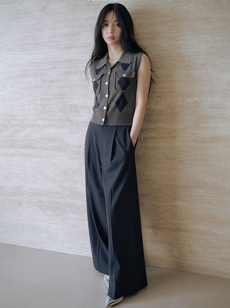 期間限定20%OFF】FRAY I.D フレイアイディー ノースリポロニットジレ