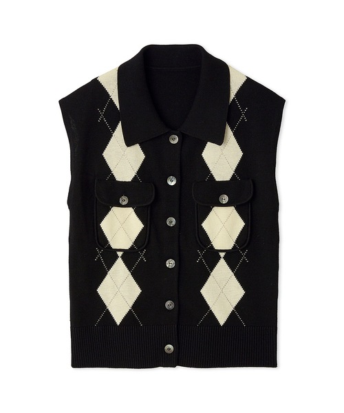 FRAY I.D フレイアイディー ノースリポロニットジレ 期間限定20%OFF】FRAY I.D フレイアイディー ノースリポロニットジレ