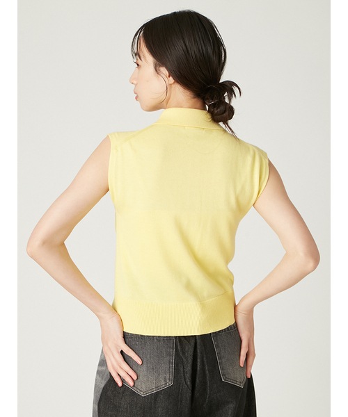 期間限定20%OFF】FRAY I.D フレイアイディー ノースリポロニットジレ