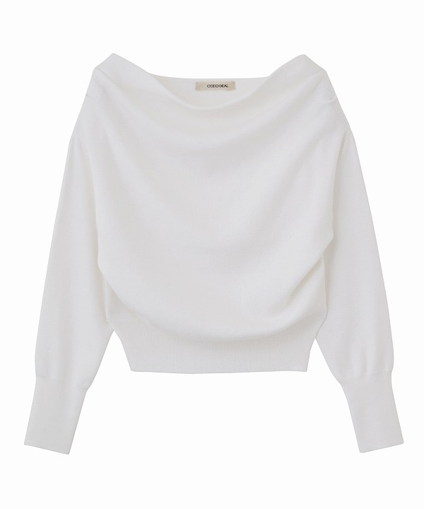 COCODEAL ココディール ドレープオフショルニット 76131551
