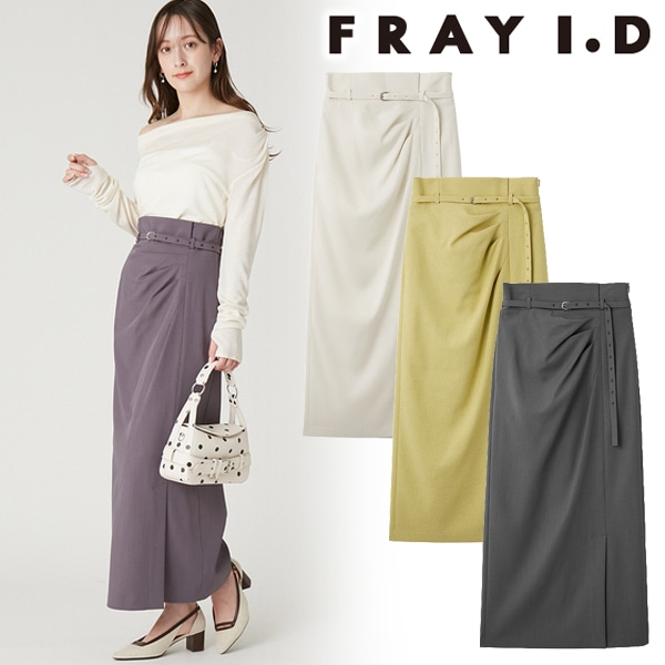 【新品】FRAY I.D フレイアイディー ハイウエストタックデザインスカート FRAY I.D - FRAYI.D フレイアイディー ハイウエストタックデザイン