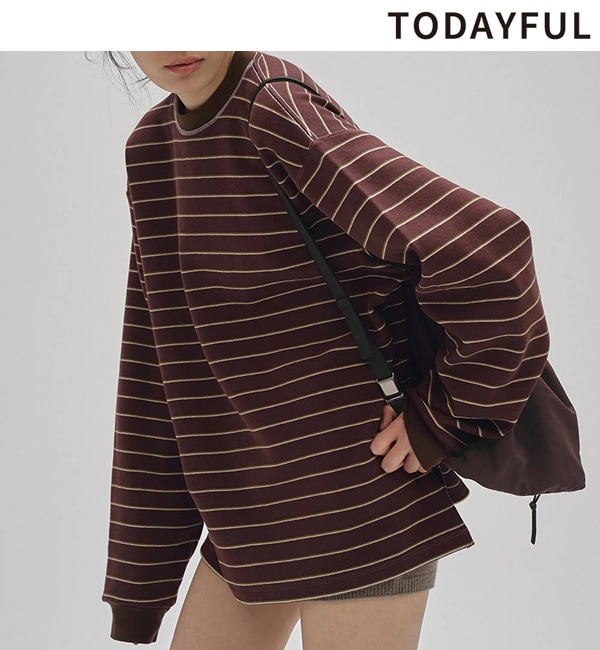 TODAYFUL �ȥ��ǥ��ե�  Border Long T-shirts 12520613  /����󥻥������Բľ��� �������ˤ�15���ޤ�¨��ȯ��(���˰ʳ�)��