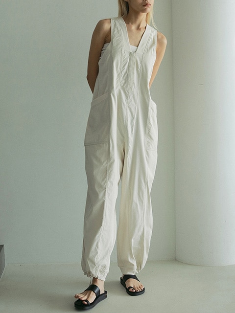 20-60代 人気ファッションブランド anuke アンヌーク 62510316 Combinaison Vneck Drawstring サロペット・オーバーオール・オールインワン