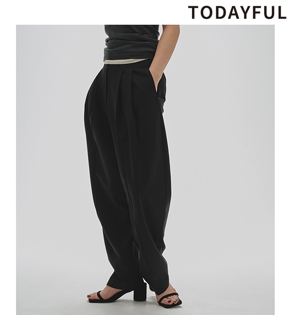 TODAYFUL トゥデイフル Tapered Tuck Trousers 12520710