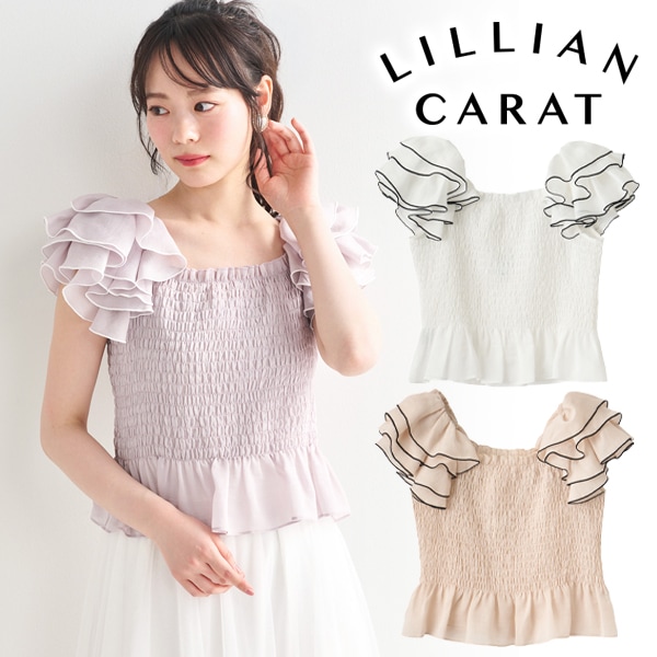LILLIAN CARAT ��ꥢ�󥫥�å�  �ƥ������ɥե�륹�꡼�֥��㡼��󥰥֥饦�� 46518007  /����󥻥������Բľ��� �������ˤ�15���ޤ�¨��ȯ��(���˰ʳ�)��