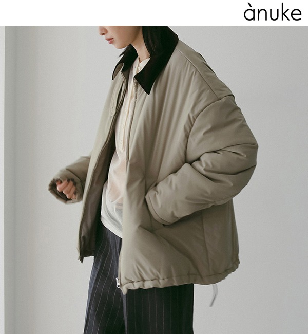 予約商品】anuke アンヌーク Velour Collar Blouzon 62610203 1月末～2 