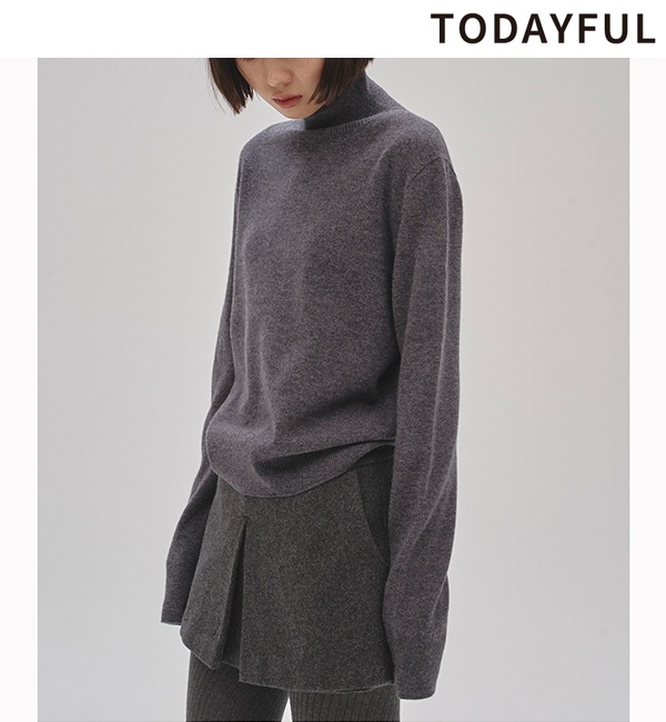 TODAYFUL �ȥ��ǥ��ե�  Wool Cashmere Turtle Knit 12520537 /����󥻥������Բľ��� �������ˤ�15���ޤ�¨��ȯ��(���˰ʳ�)��