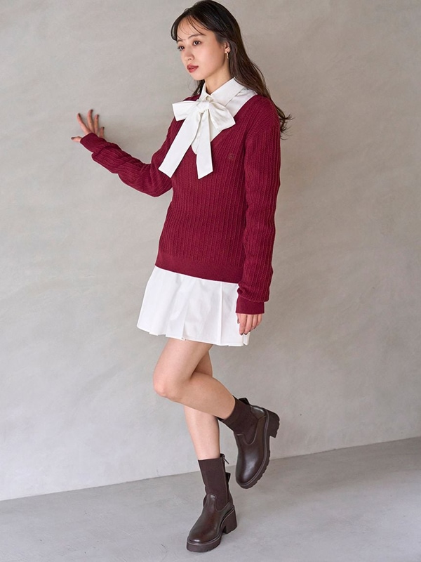 期間限定15%OFF】SNIDEL スナイデル シャツコンビチュニック