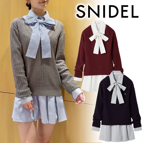 SNIDEL スナイデル シャツコンビチュニック ワンピース シャツコンビチュニック(シャツ・ブラウス)｜トップス｜SNIDEL