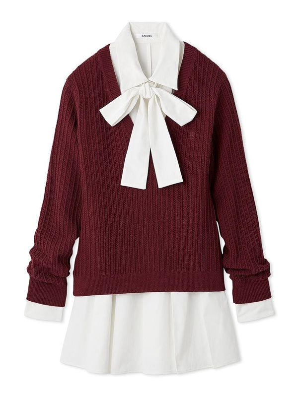 期間限定15%OFF】SNIDEL スナイデル シャツコンビチュニック