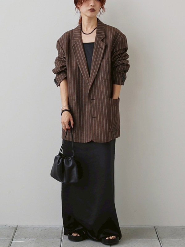 ��SALE30%OFF�ۥȥ��ǥ��ե�  Boyfriend Stripe Linen Jacket 12610108  /����󥻥������Բľ��� �������ˤ�15���ޤ�¨��ȯ��(���˰ʳ�)��