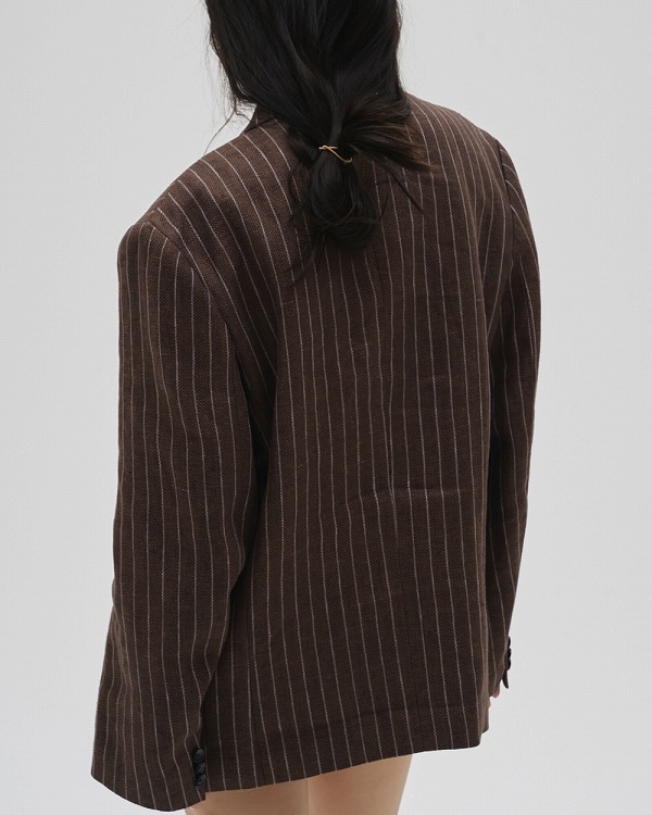 ��SALE30%OFF�ۥȥ��ǥ��ե�  Boyfriend Stripe Linen Jacket 12610108  /����󥻥������Բľ��� �������ˤ�15���ޤ�¨��ȯ��(���˰ʳ�)��
