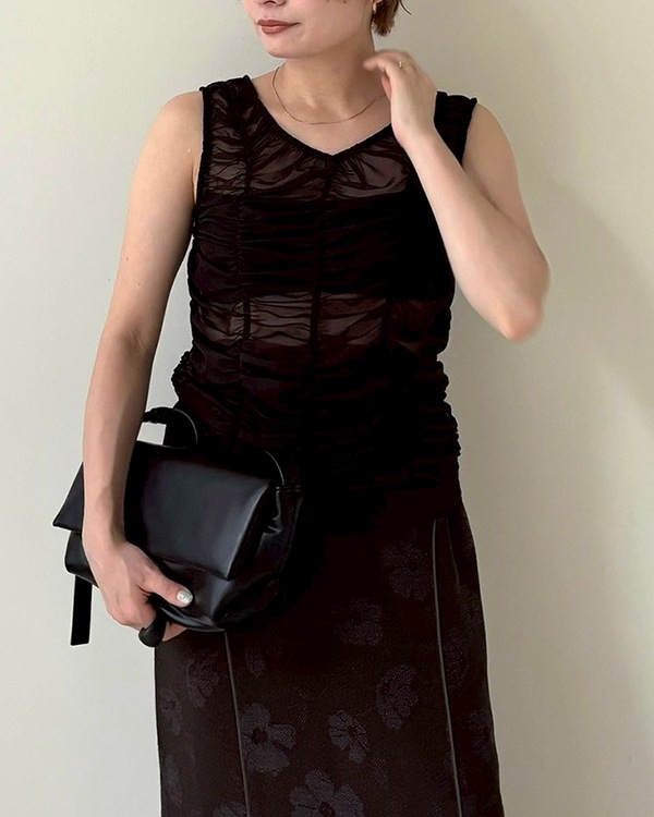 ��ͽ���ʡ�anuke ����̡���  Tulle Gather Tanktop 62610626 4������5��������ͽ�� �ͥ��ݥ�����̵�� /����󥻥������Բľ���