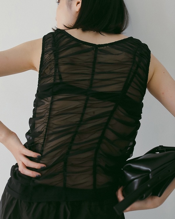 ��ͽ���ʡ�anuke ����̡���  Tulle Gather Tanktop 62610626 4������5��������ͽ�� �ͥ��ݥ�����̵�� /����󥻥������Բľ���