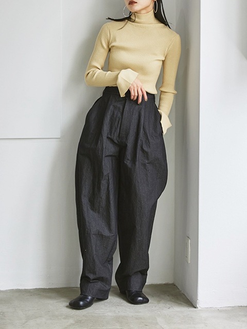 TODAYFUL トゥデイフル/Flarecuffs Rib Knit 12220517 /キャンセル返品 免税物品 TODAYFUL flarecuffs ブラック Knit Rib ニット/セーター