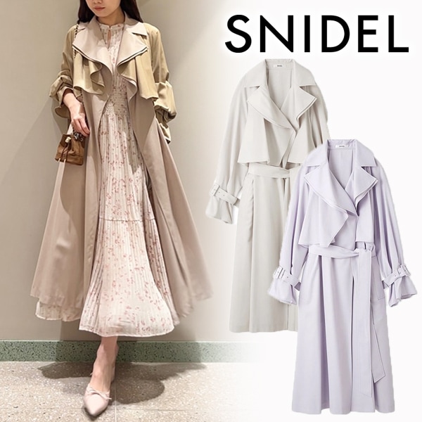 【SNIDEL】 Sustainableレイヤードグロストレンチ SALE50%OFF】SNIDEL スナイデル Sustainableレイヤードグロス