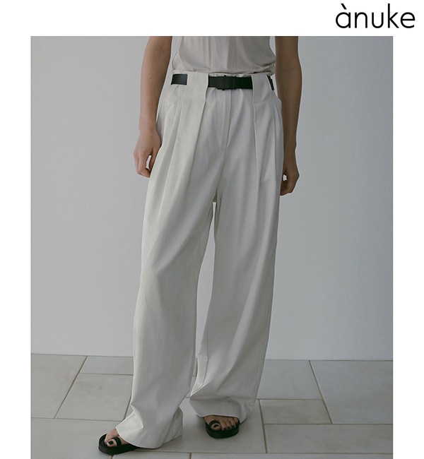 SOLD OUT】anuke アンヌーク Twill Loose Pants 62610708 /キャンセル