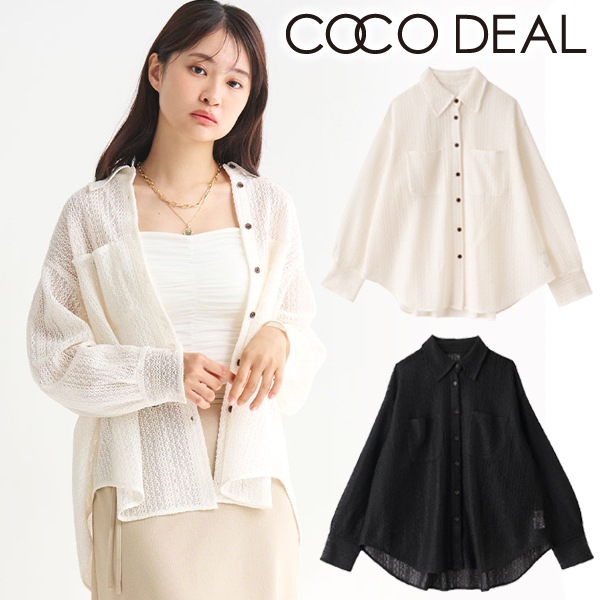 SALE30%OFF】COCODEAL ココディール レースシャツブラウス 75518086