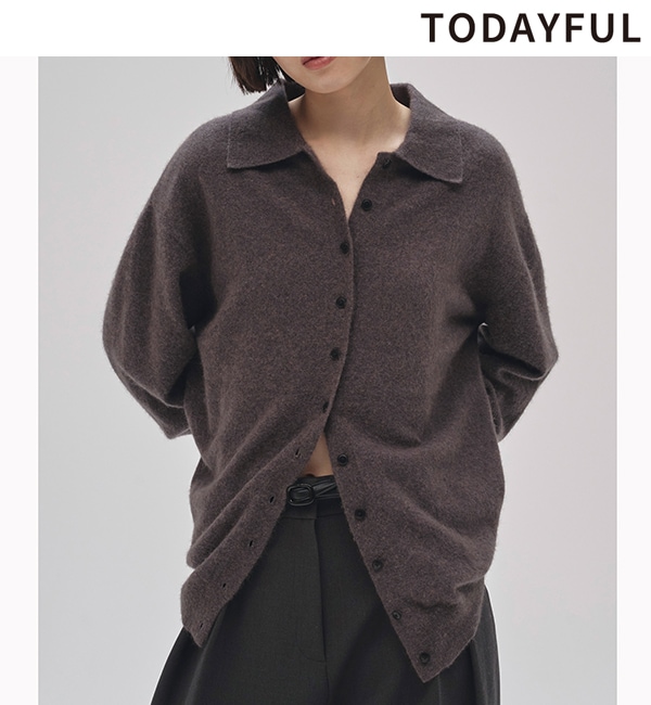 TODAYFUL Raccoon Knit Cardigan ベビーピンク Raccoon Knit Cardigan ベビーピンク todayful - メルカリ