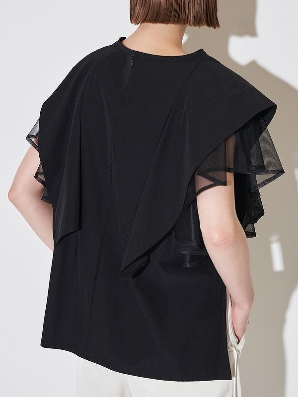 �ڴ��ָ���10%OFF��ELENDEEK �����ǥ�����  MESH LAYERED SLEEVE BL ��å���쥤�䡼�ɥ��꡼�֥֥饦�� 512630421301 /����󥻥������Բľ��� �������ˤ�15���ޤ�¨��ȯ��(���˰ʳ�)��