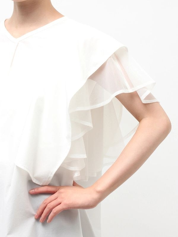 �ڴ��ָ���10%OFF��ELENDEEK �����ǥ�����  MESH LAYERED SLEEVE BL ��å���쥤�䡼�ɥ��꡼�֥֥饦�� 512630421301 /����󥻥������Բľ��� �������ˤ�15���ޤ�¨��ȯ��(���˰ʳ�)��