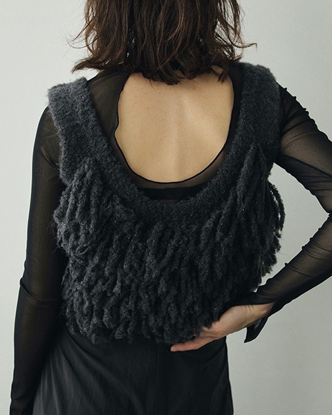 anuke Fringe knit bustier 完売品
