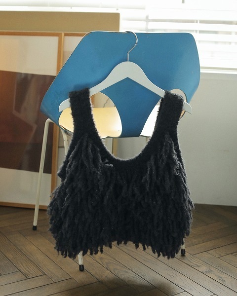 SOLD OUT】anuke アンヌーク Fringe Knit Bustier 62420522 